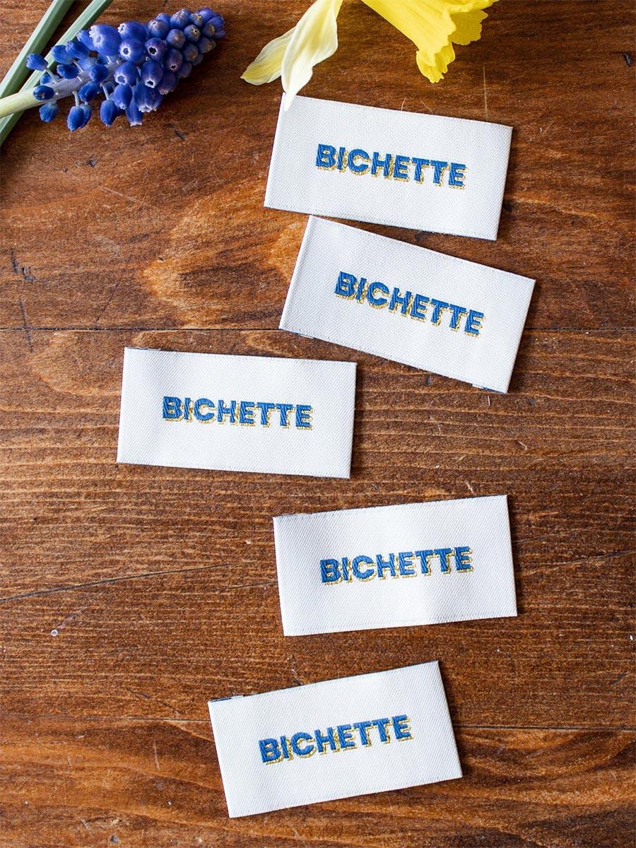 Set of 5 sewing labels - Bichette