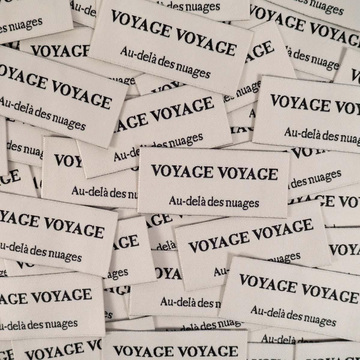 Set of 5 woven labels - Travel