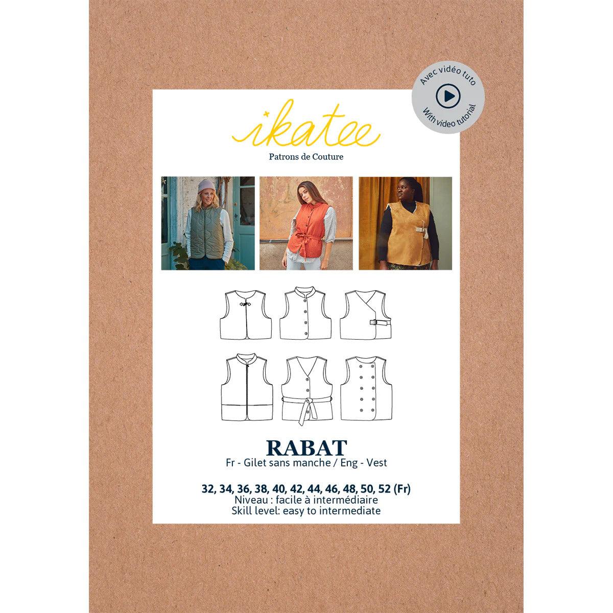 Rabat sleeveless vest pattern - Ikatee