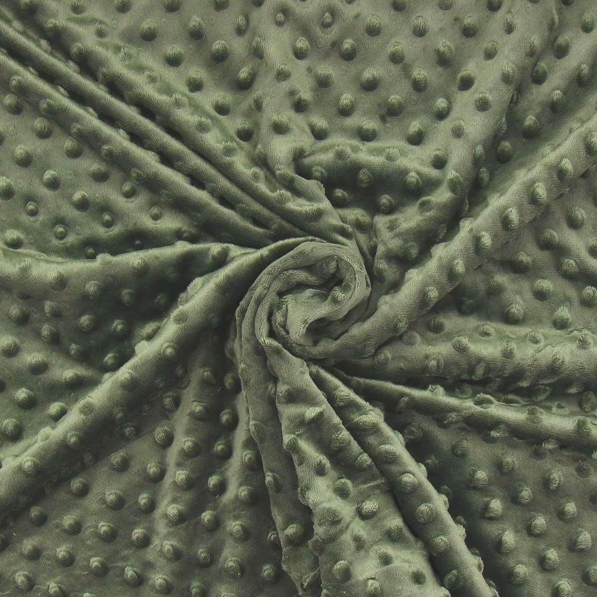 Pois - Khaki Minky Fabric