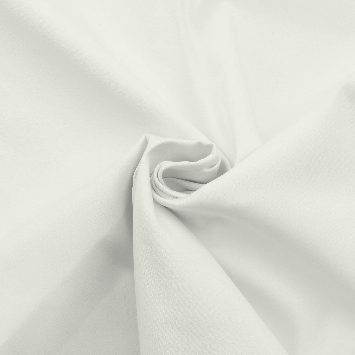 Tissu gabardine de coton stretch - Écru