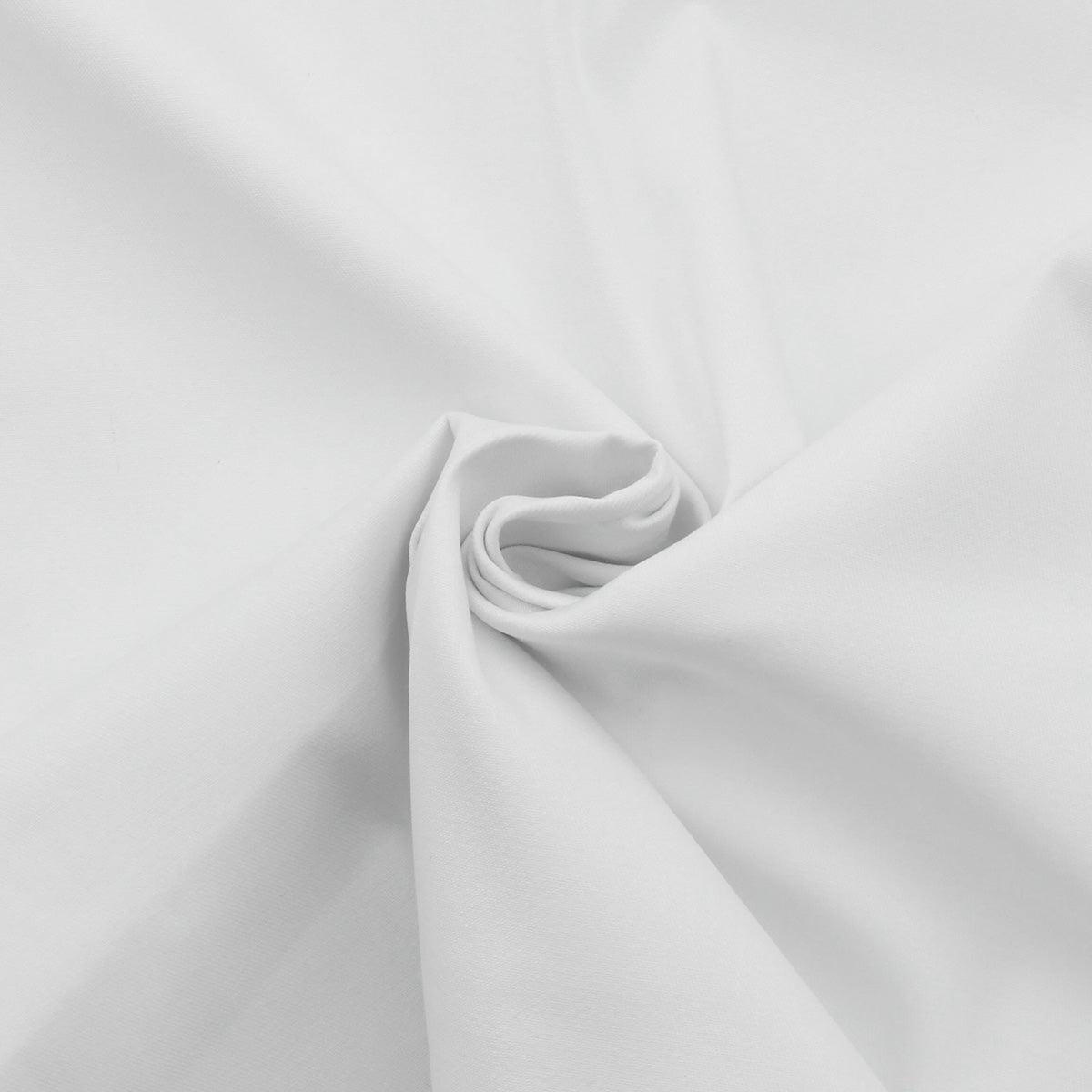 Tissu gabardine de coton stretch - Blanc