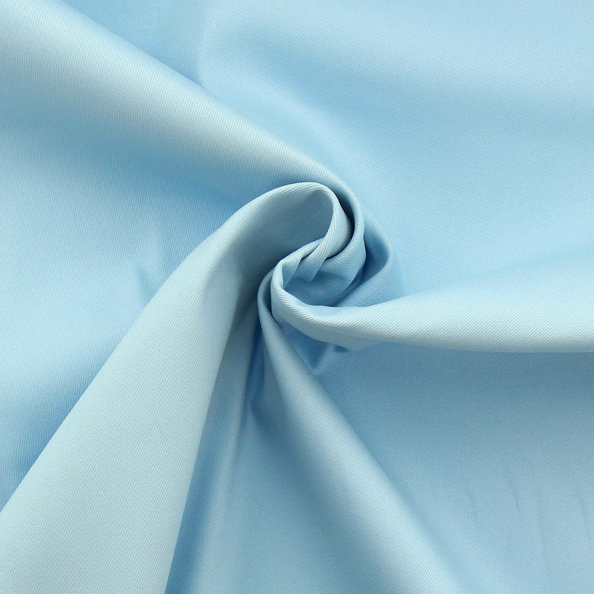 Tissu gabardine de coton stretch - Bleu layette