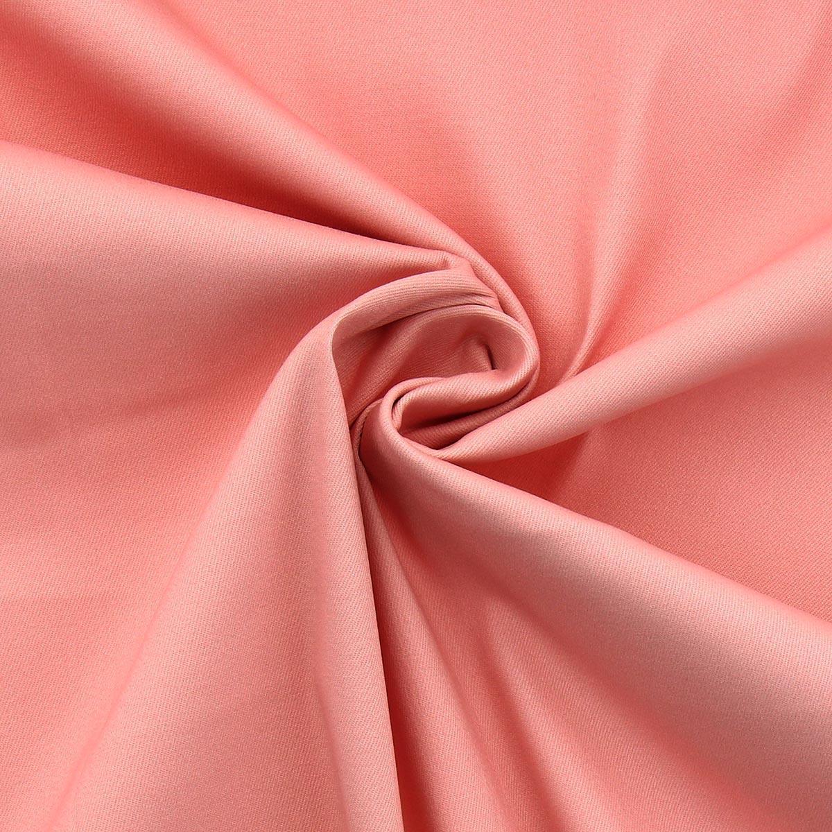 Stretch - salmon cotton gabardine fabric