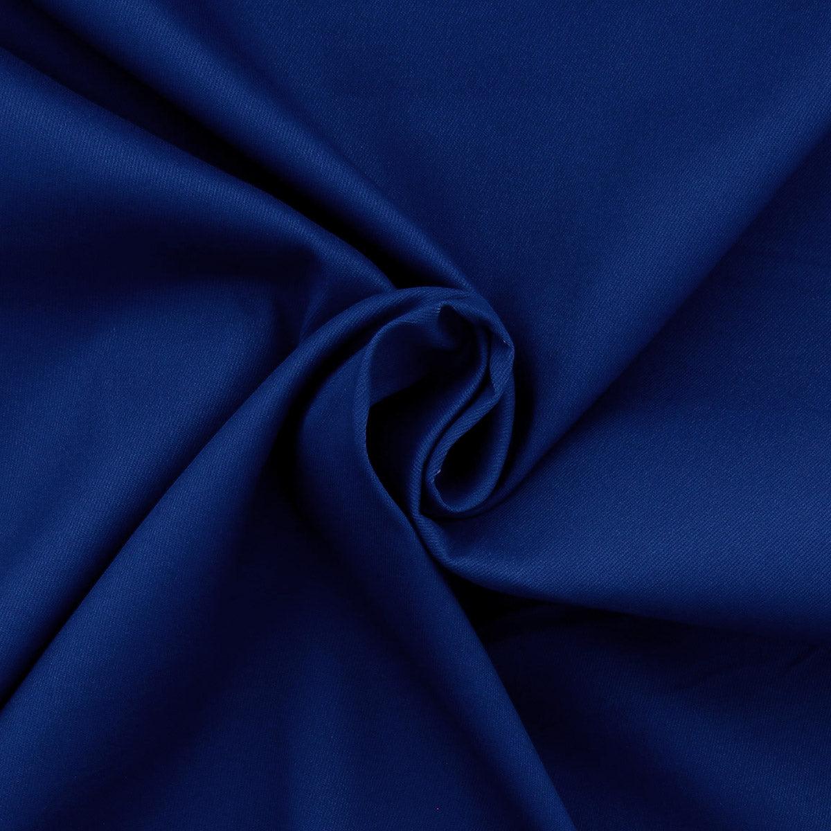 Tissu gabardine de coton stretch - Bleu foncé