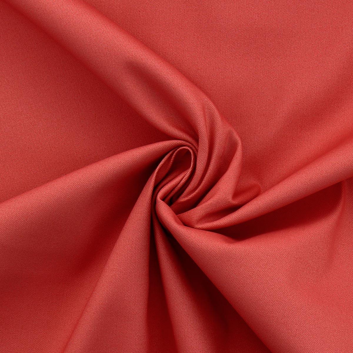 Tissu gabardine de coton stretch - Corail