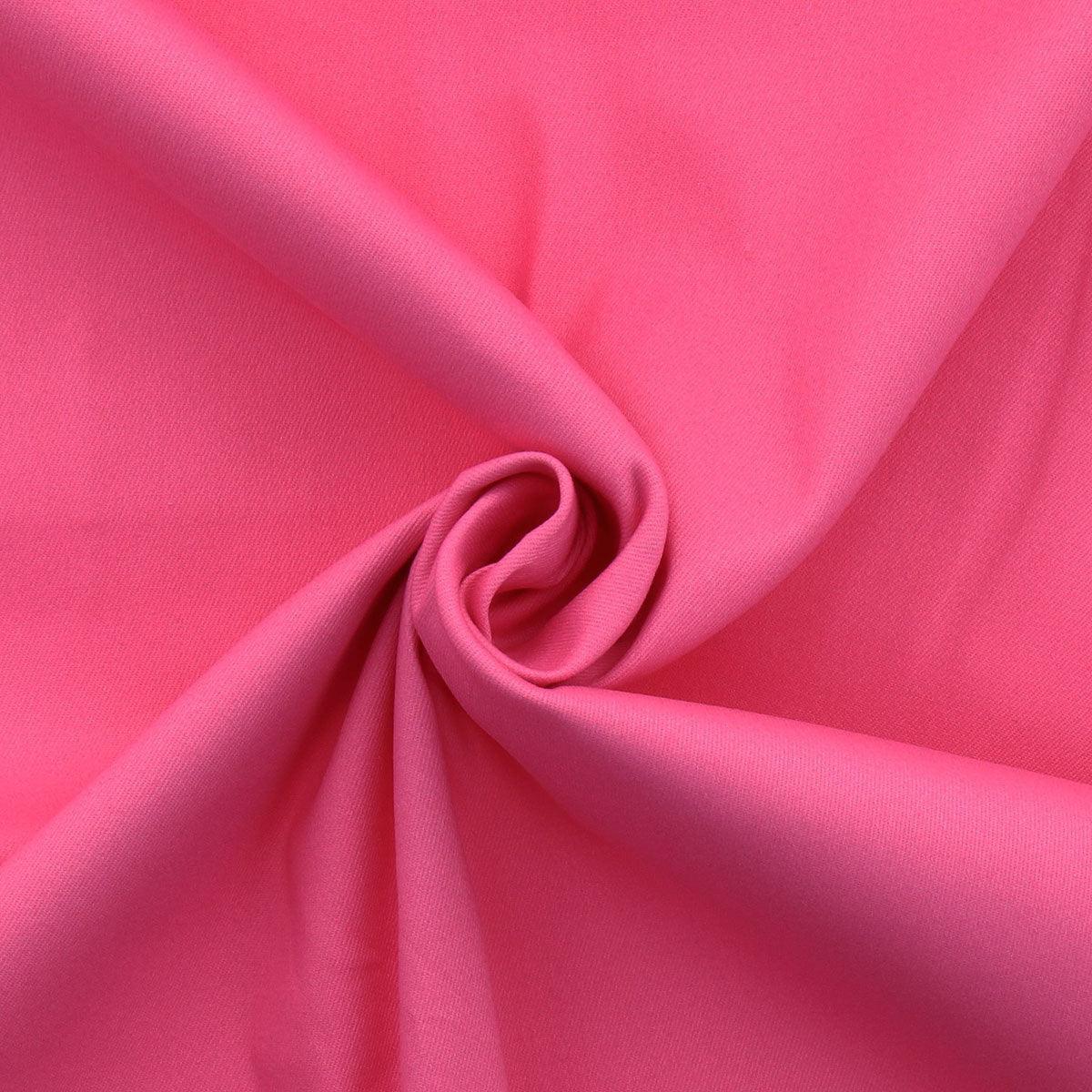 Tissu gabardine de coton stretch - Fuchsia