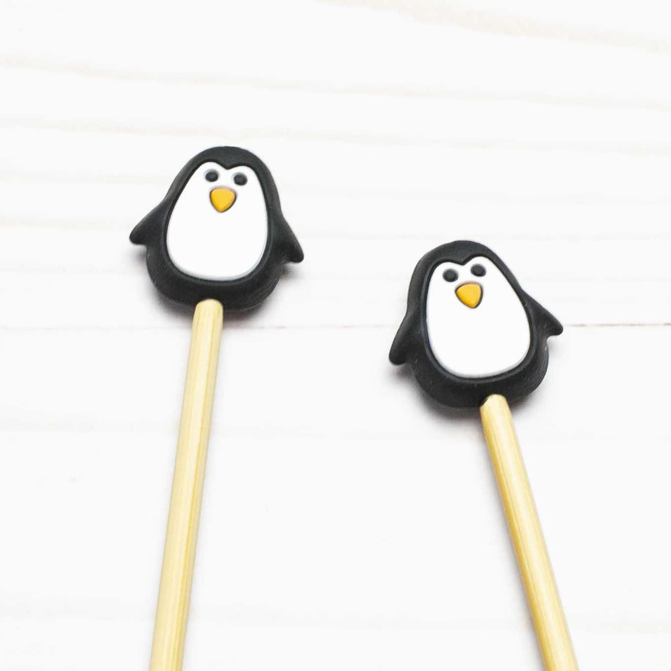 Candle stops for knitting needles - Penguin