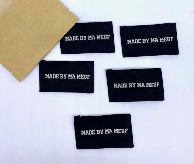 Set of 5 labels woven to sewing made by my girl