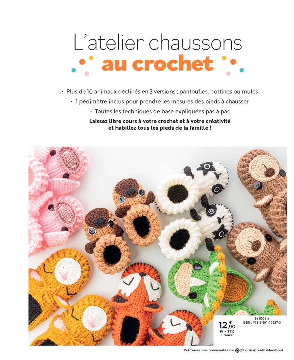 Livre l´atelier chaussons au crochet