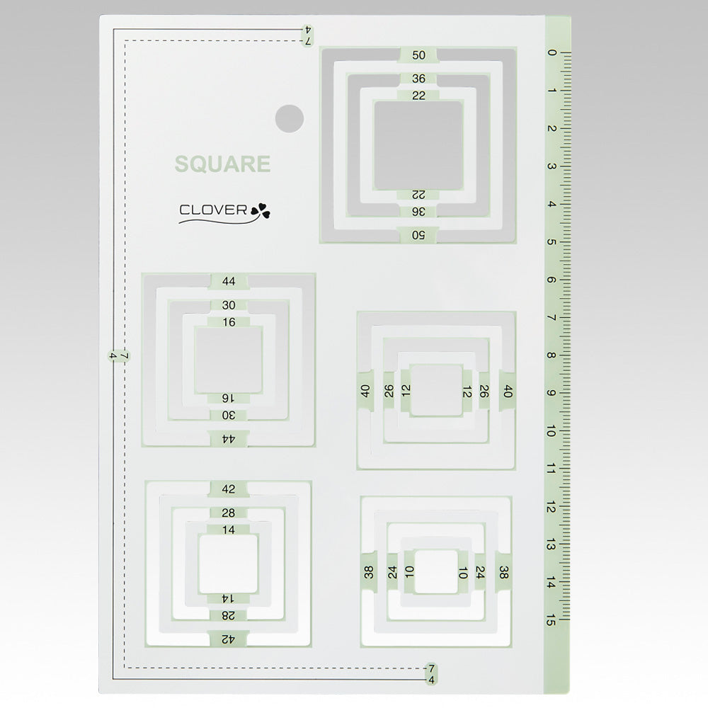 Clover square patchwork template