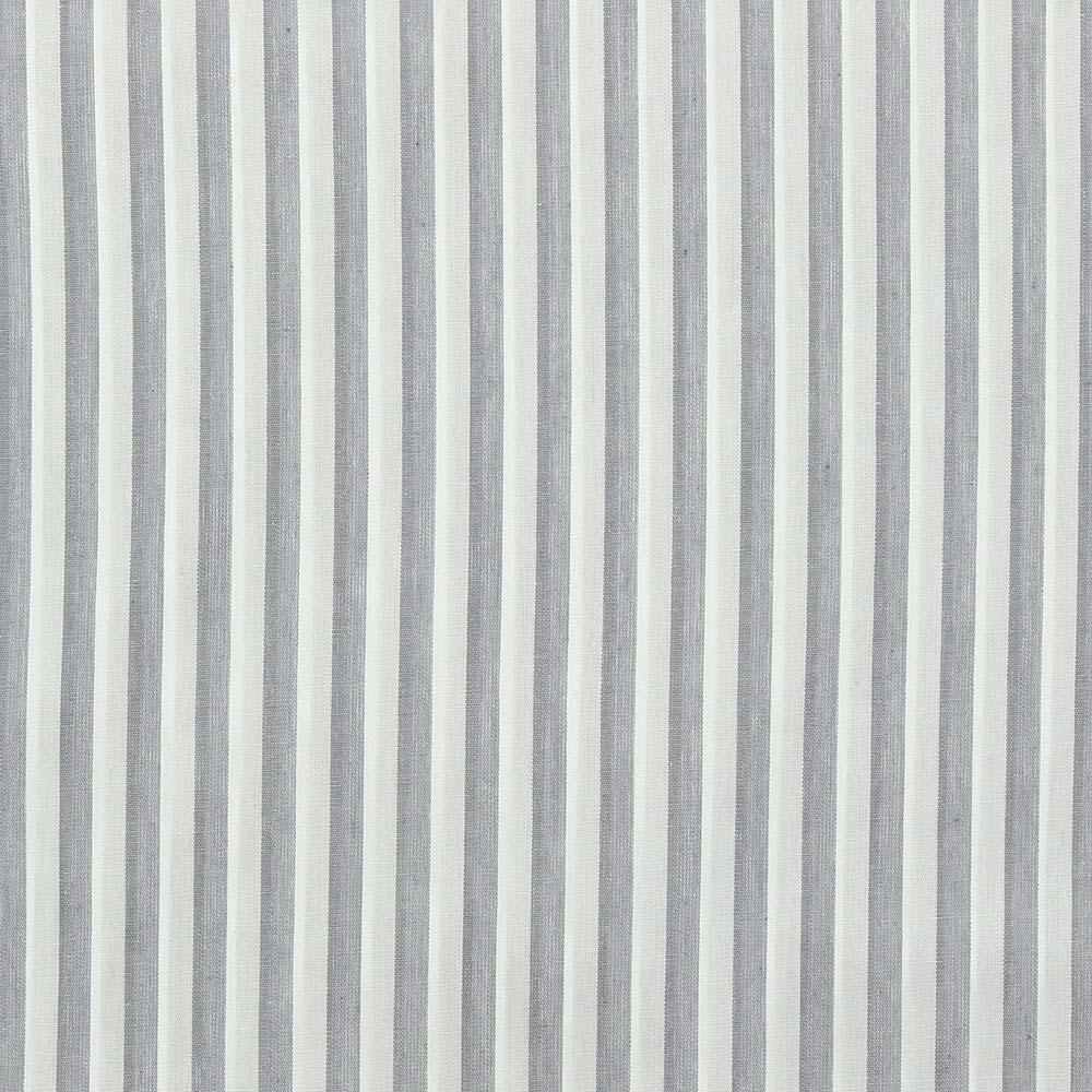 Cotton poplin fabric - Wide stripes - Gray