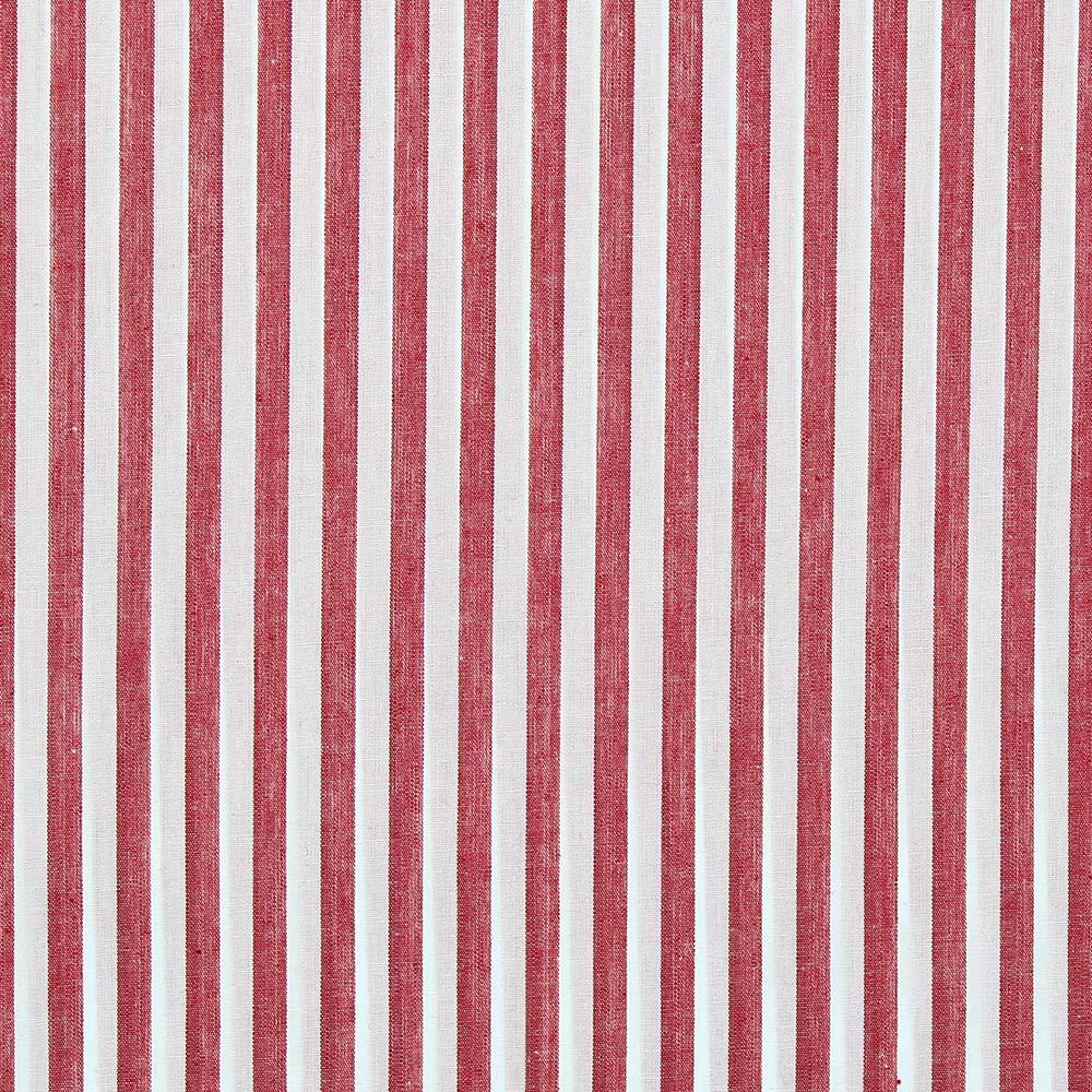 Cotton poplin fabric - Wide - red stripes