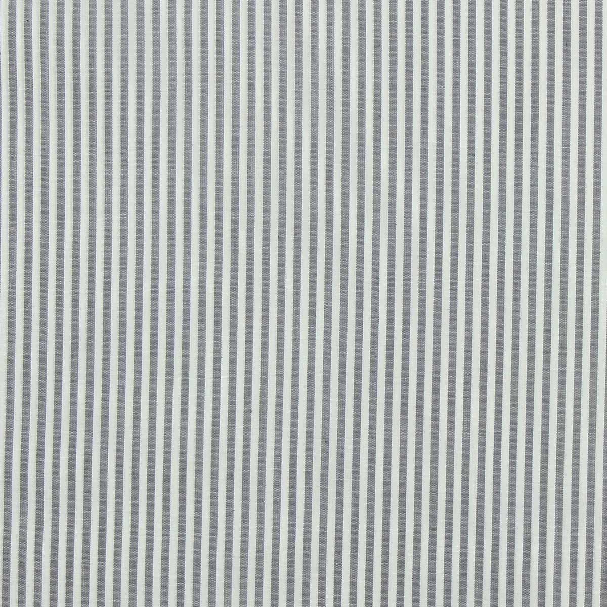 Cotton poplin fabric - Fine stripes - Gray