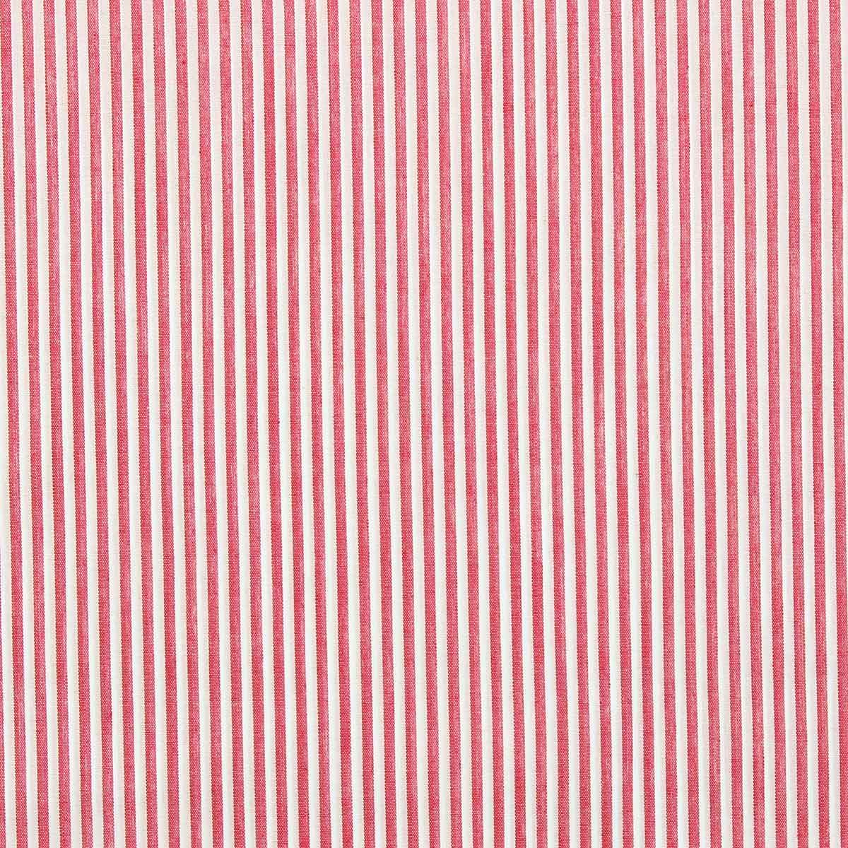 Cotton poplin fabric - fine stripes - Cherry red