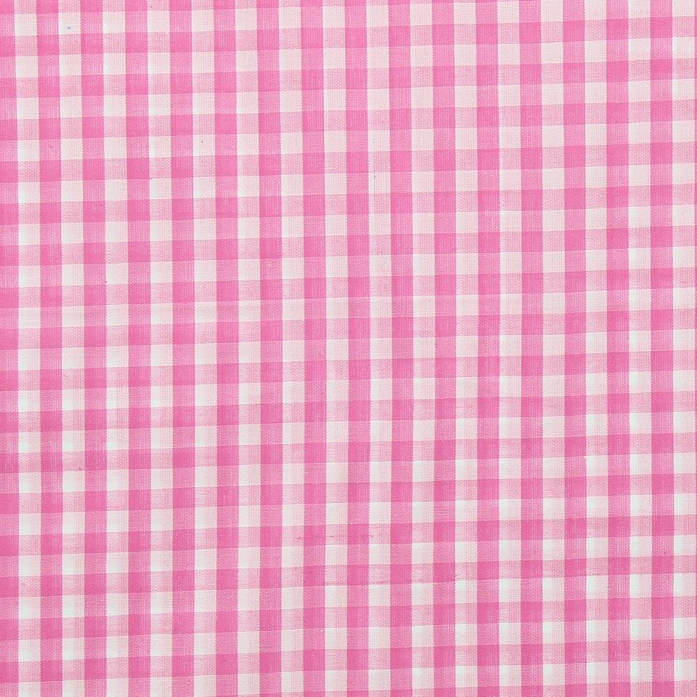 Cotton poplin fabric - Vichy Large tiles - Rose