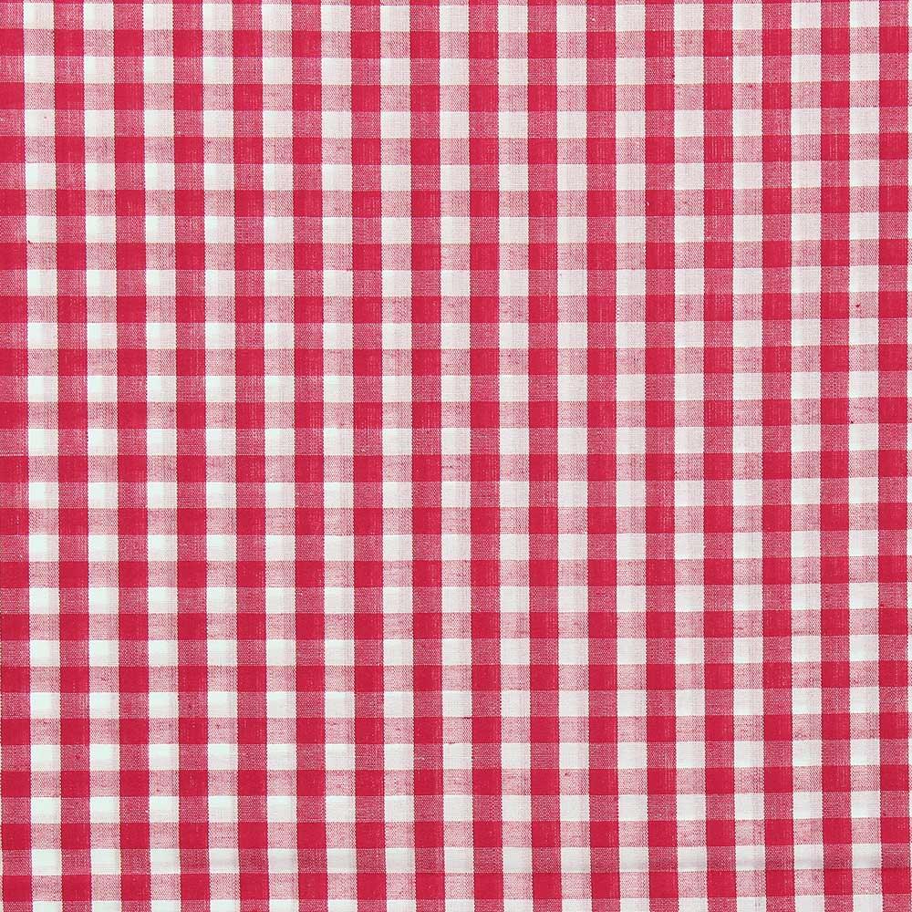 Cotton poplin fabric - Vichy Large tiles - Raspberry