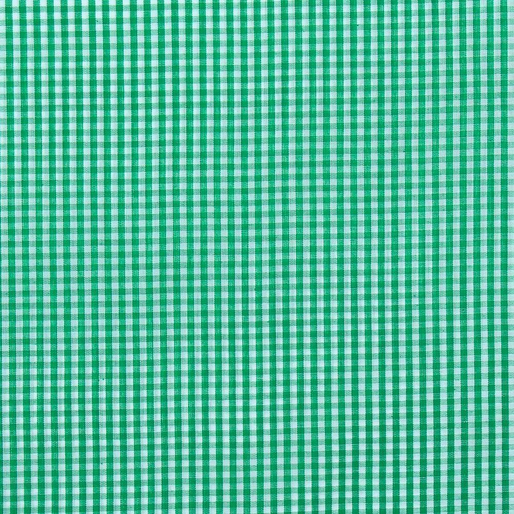 Tissu popeline de coton - Vichy petits carreaux - Vert