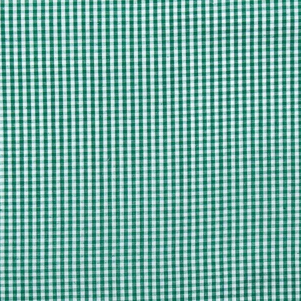 Tissu popeline de coton - Vichy petits carreaux - Vert foncé