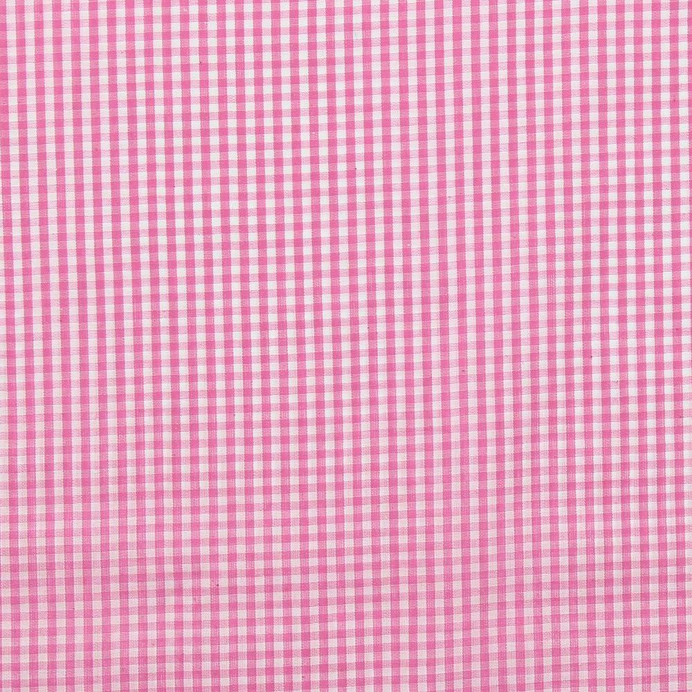 Cotton poplin fabric - Vichy Small tiles - Rose