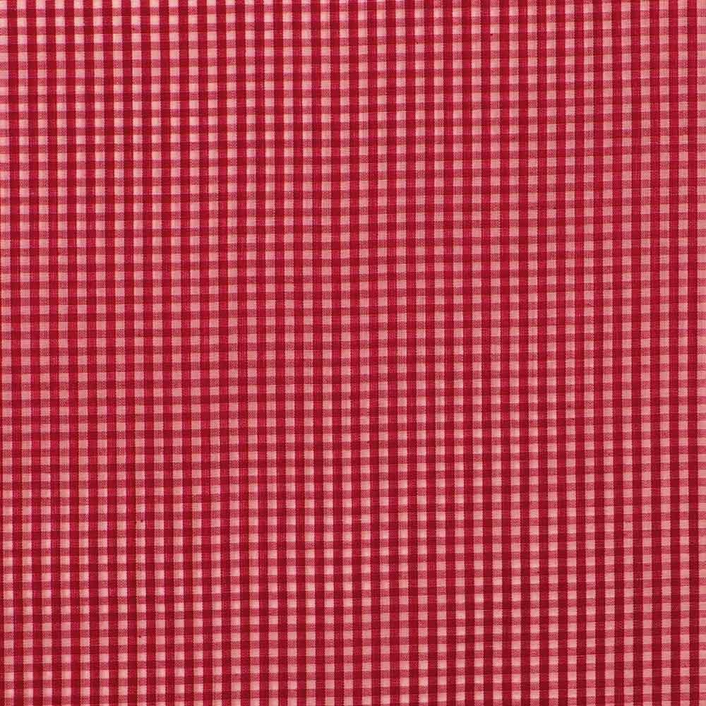 Cotton poplin fabric - Vichy Small tiles - Red