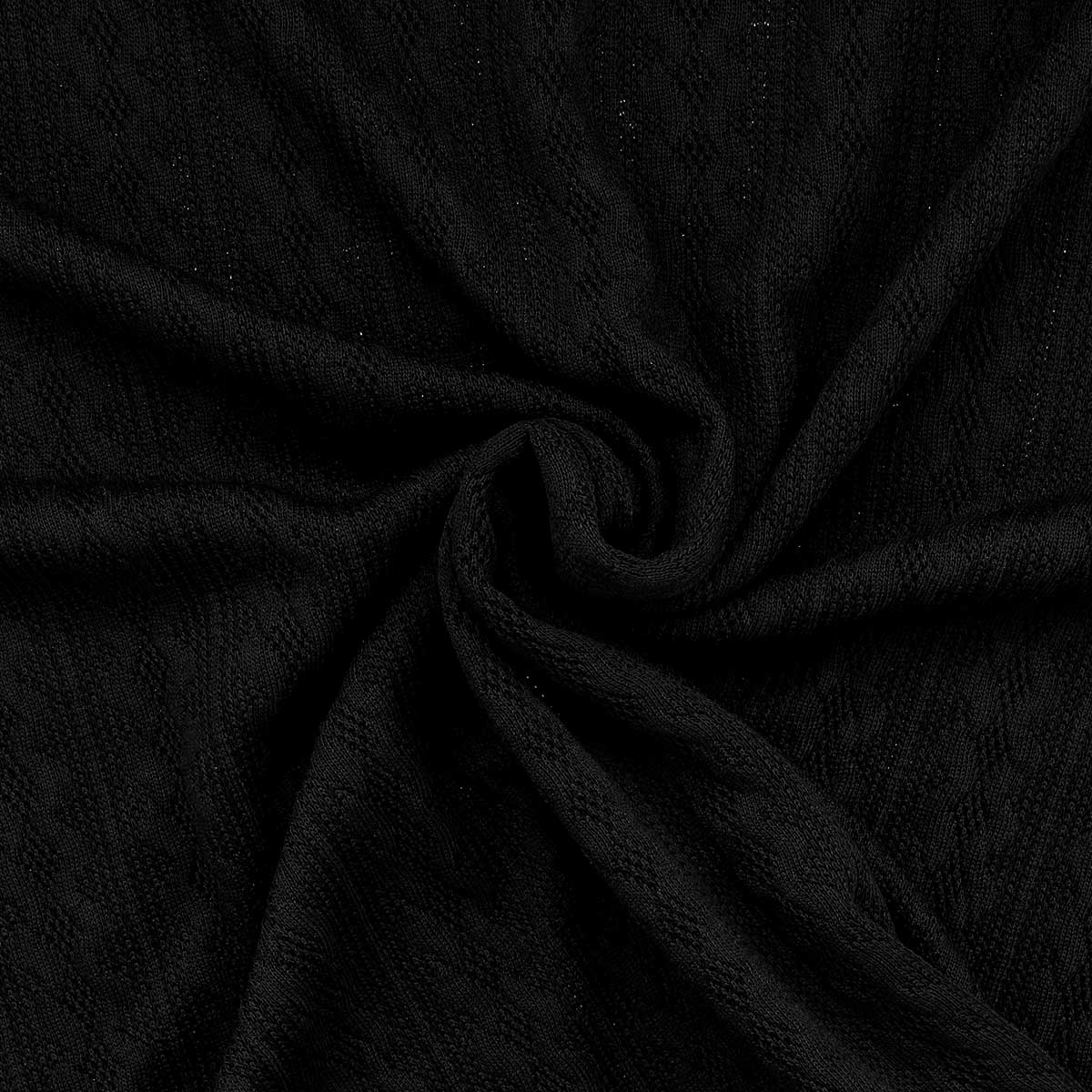 Tissu maille tricot jacquard - Noir