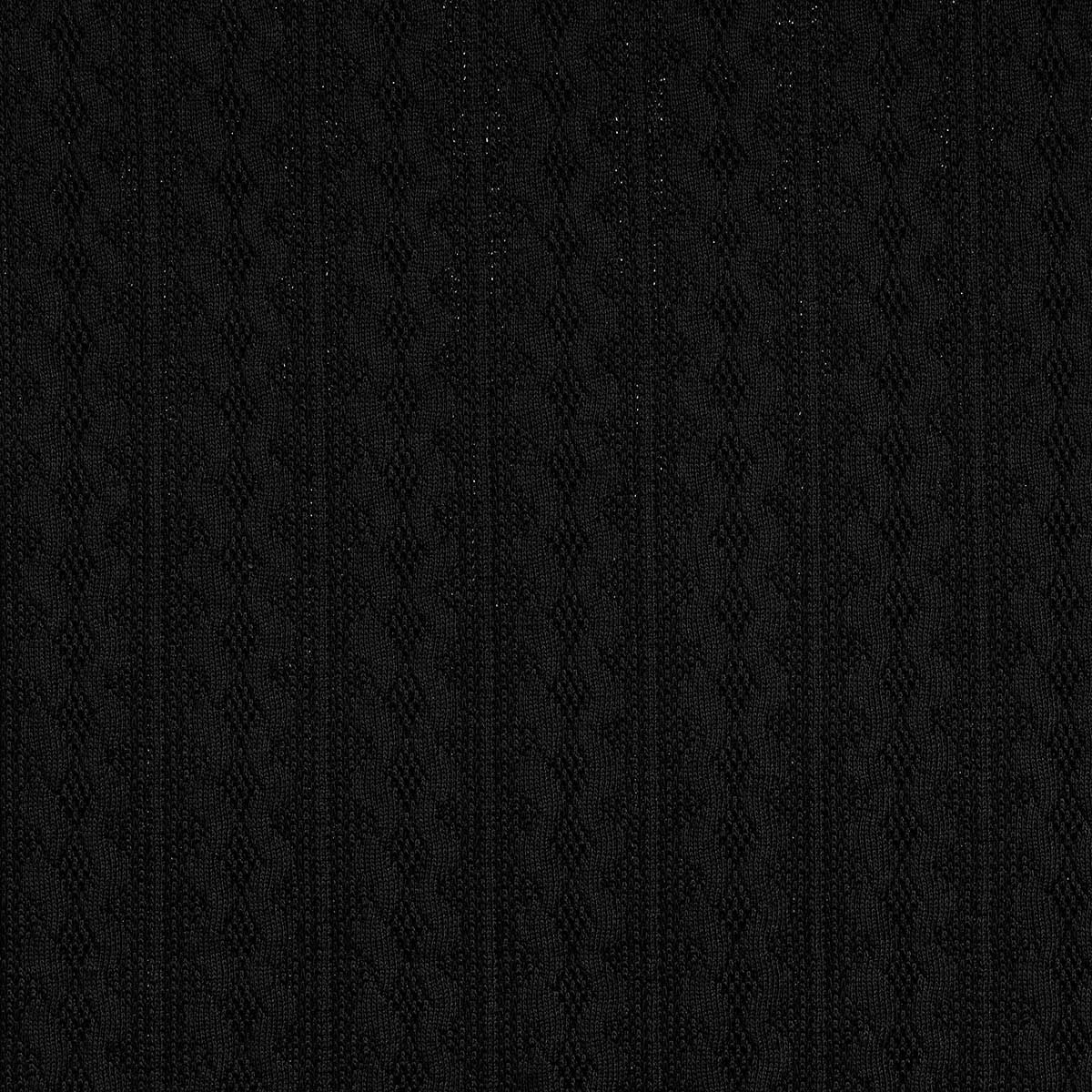 Tissu maille tricot jacquard - Noir