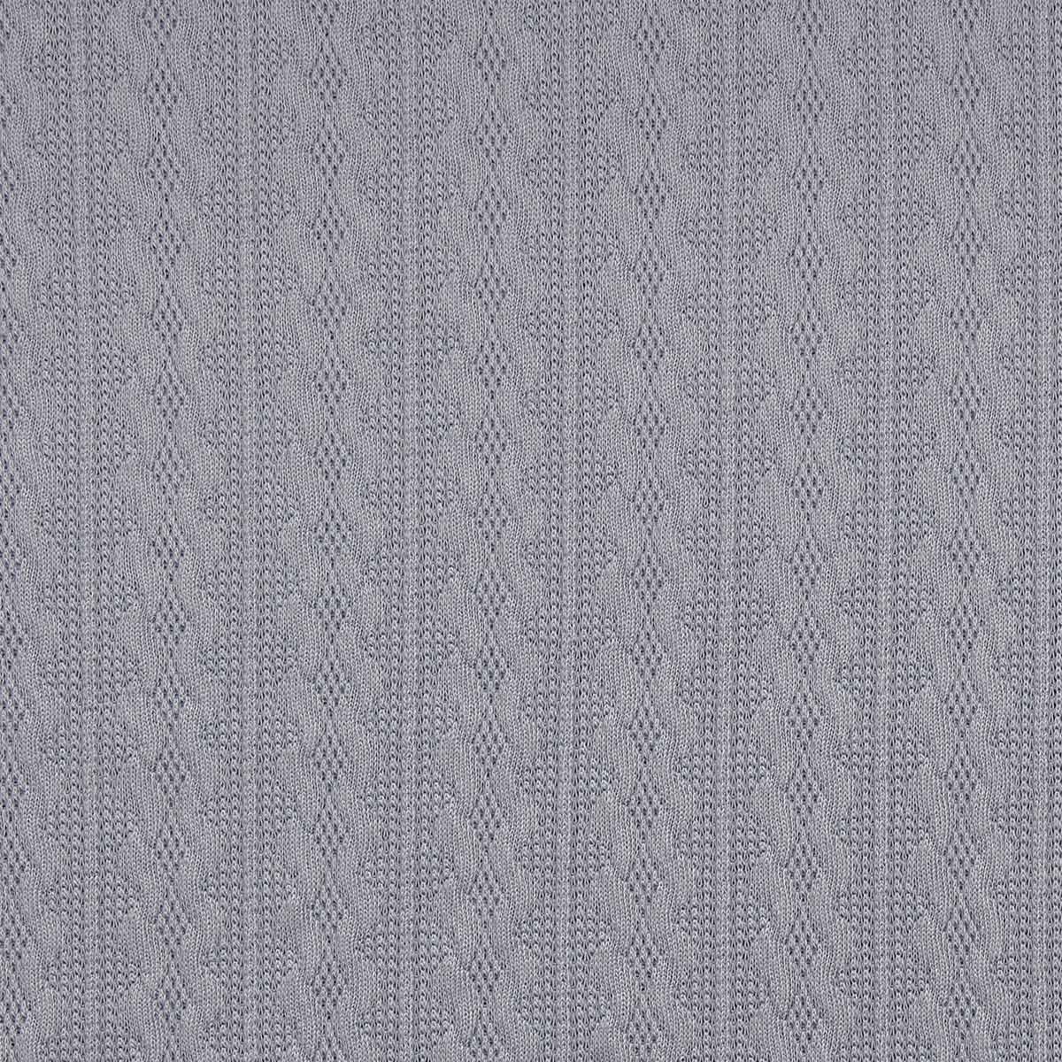 Tissu maille tricot jacquard - Gris bleu