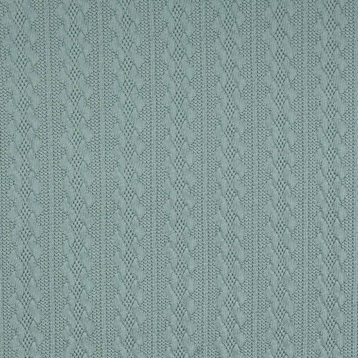 Tissu maille tricot jacquard - Vert de gris