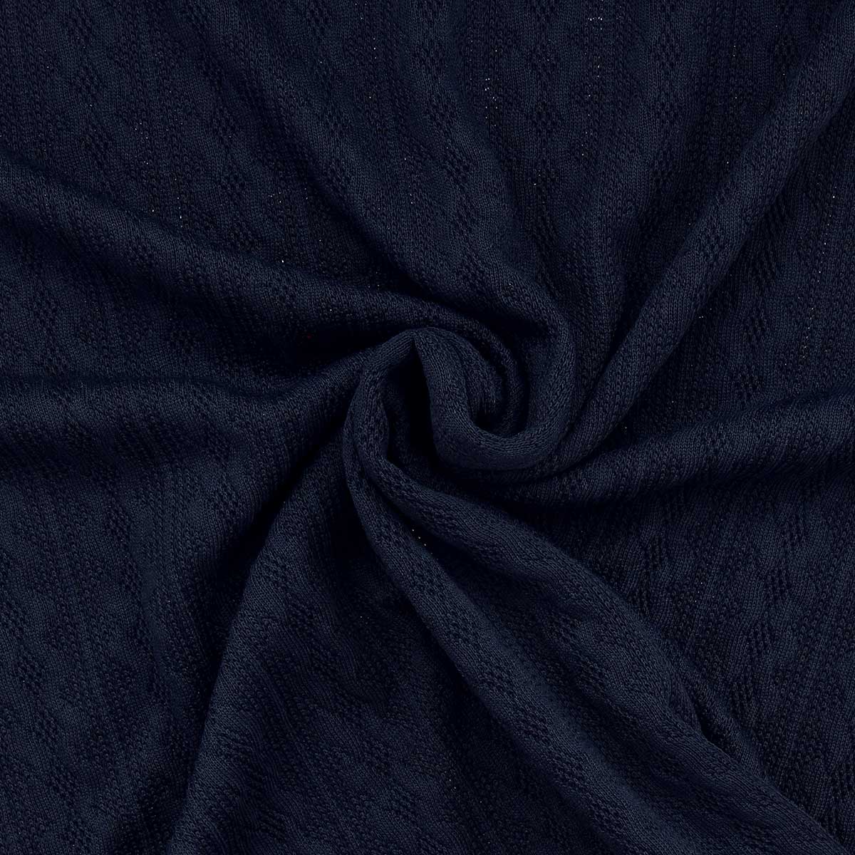 Tissu maille tricot jacquard - Bleu marine