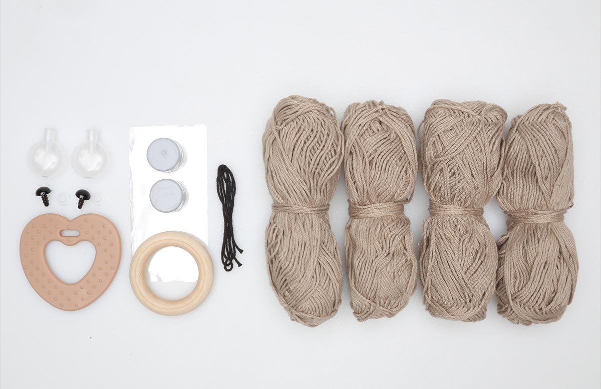 Kit crochet - Teddy sensoriel - Beige