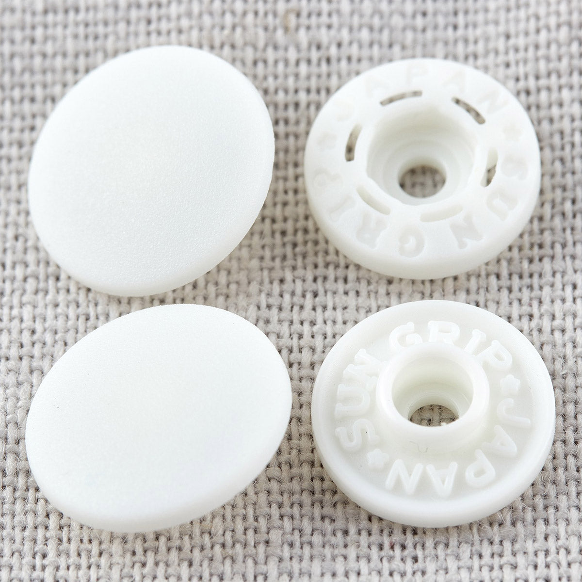 Boutons pression magiques sans pince 13 mm - Blanc