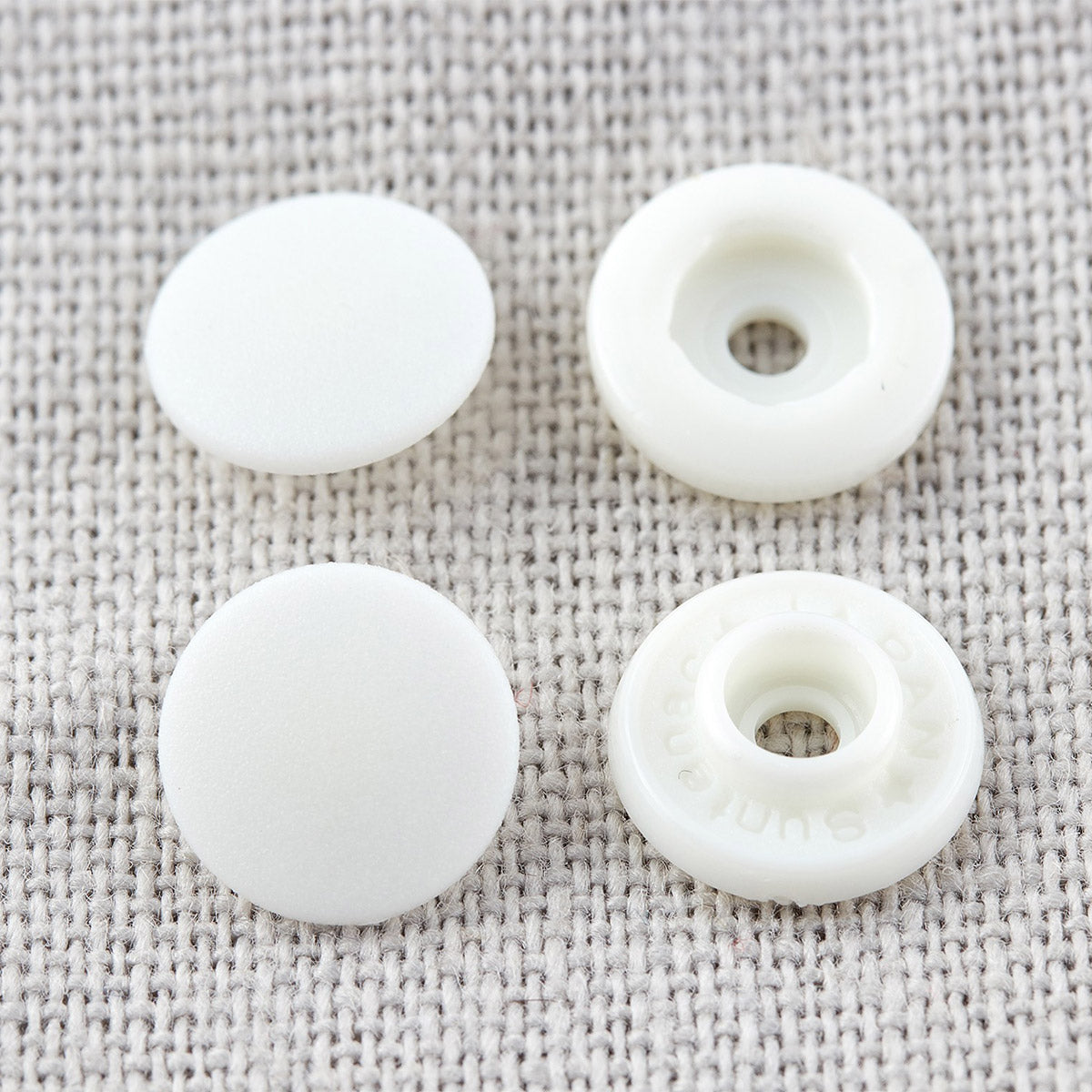 Boutons pression magiques sans pince 9 mm - Blanc