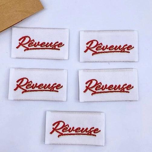 Set of 5 labels woven to dreamy sewing