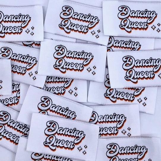 Set of 5 labels woven to sewing Dancing Queen