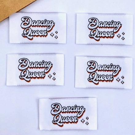 Set of 5 labels woven to sewing Dancing Queen