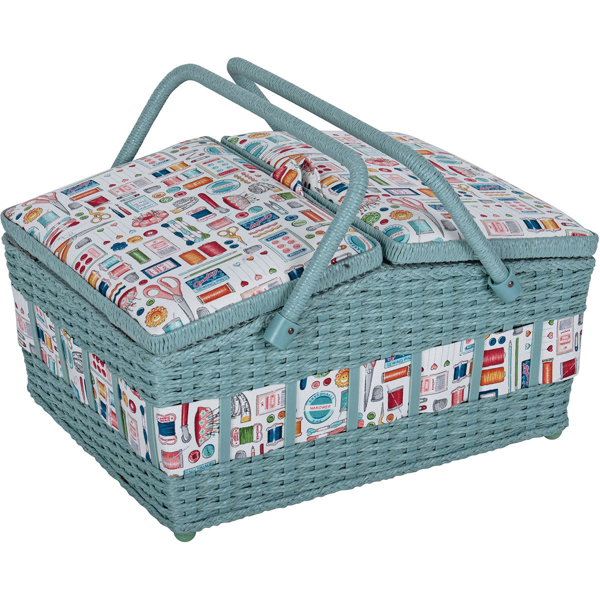 Double lid sewing box - sewing items