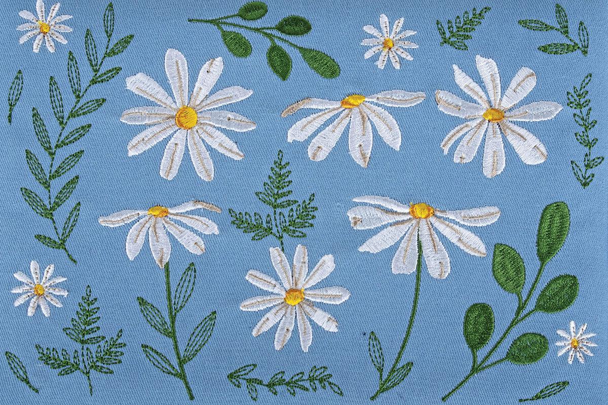 Nähkiste mit Stickerei - Marguerites m