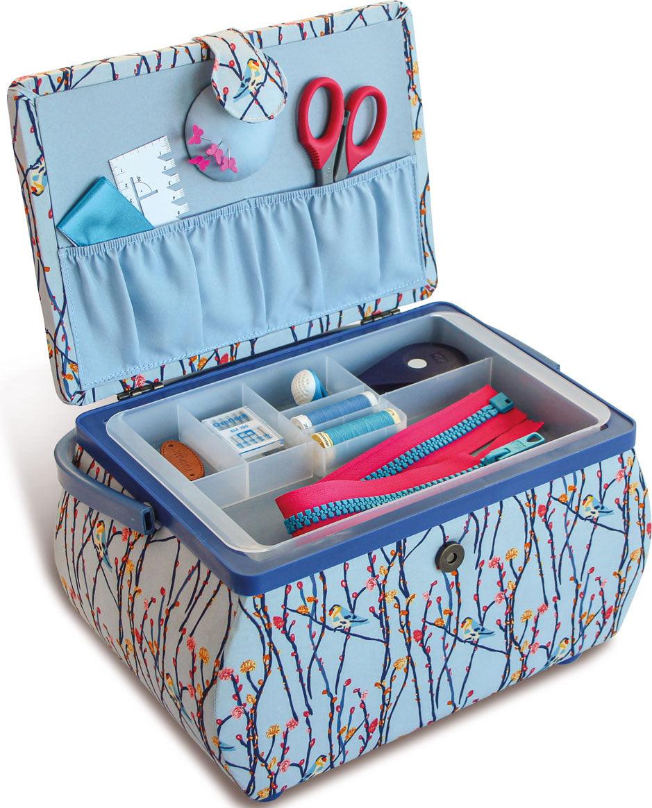 Blue Birds L sewing box