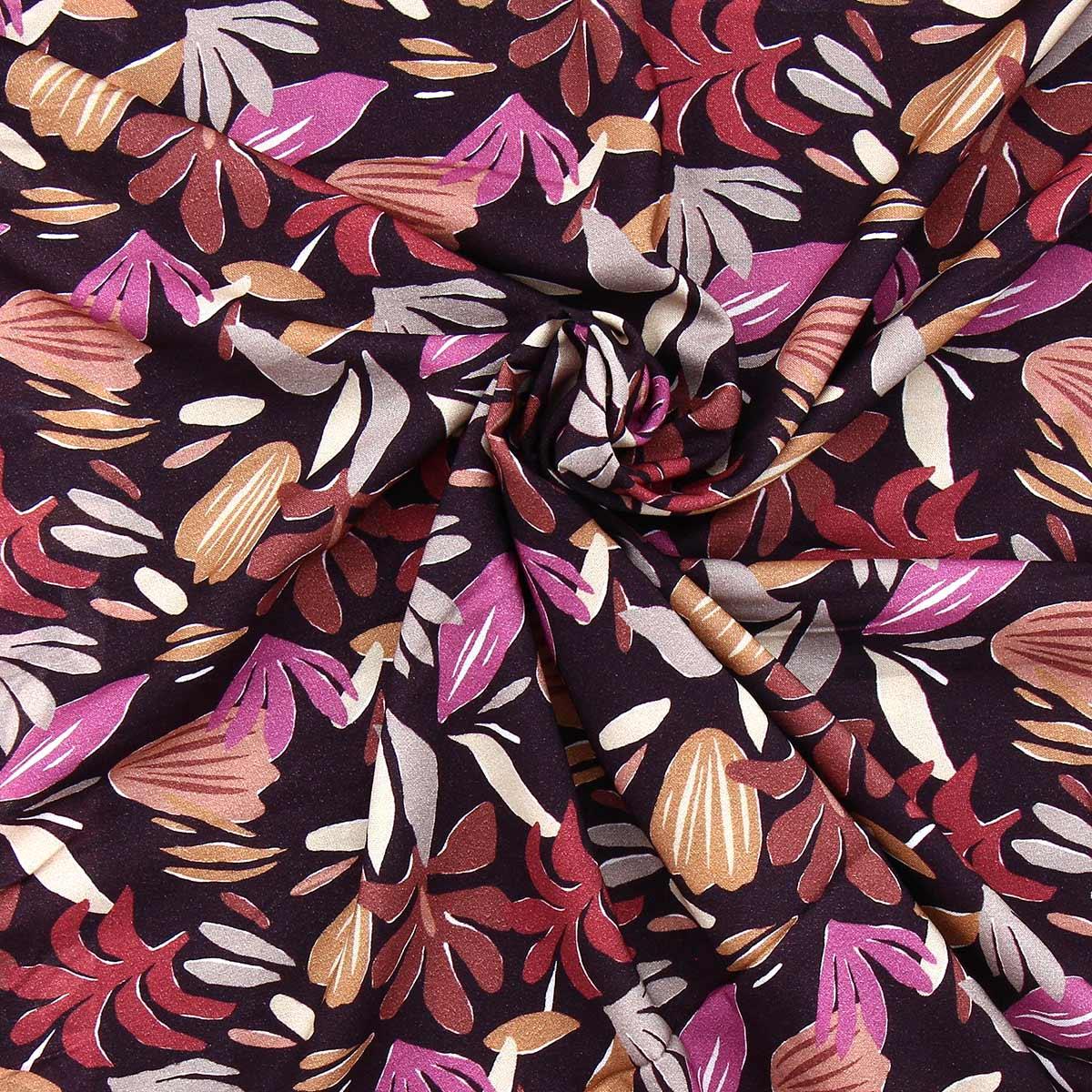 Fantasy viscose fabric - Aubergine Mips