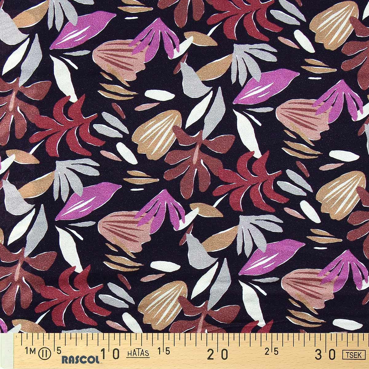 Fantasy viscose fabric - Aubergine Mips