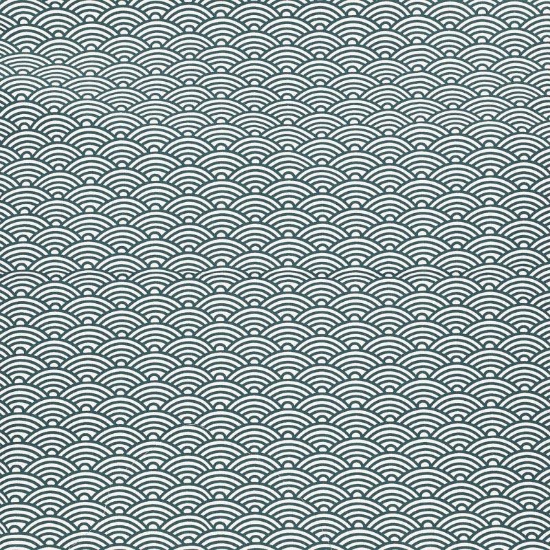 Fantasy cotton poplin fabric - Japan Blue