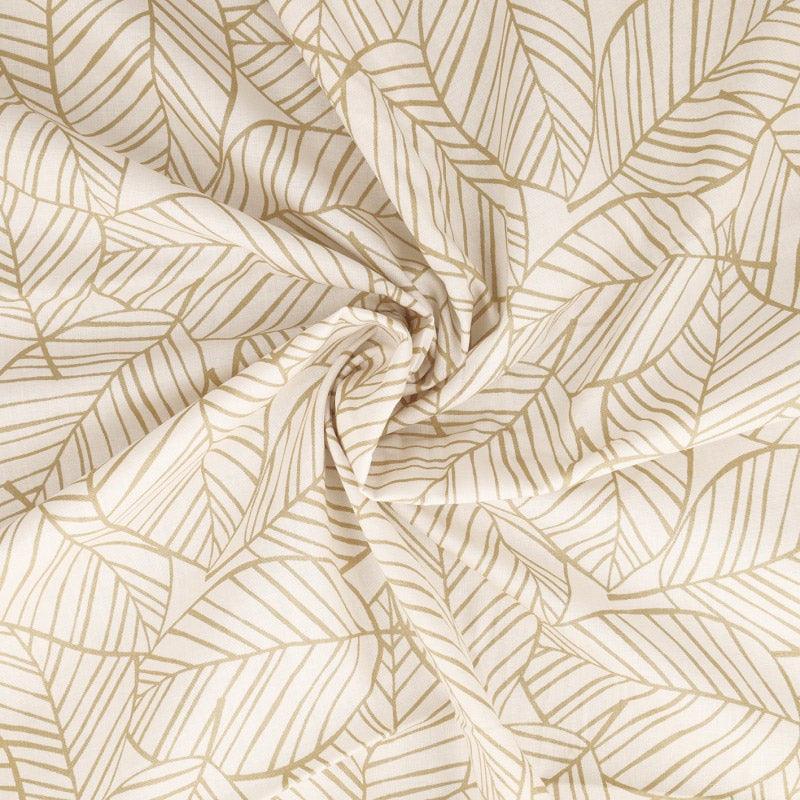 Fantasy cotton poplin fabric - pebble leaf