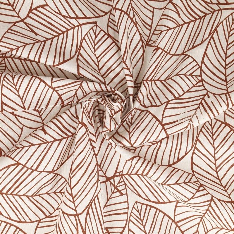 Fantasy cotton poplin fabric - Brown sheet