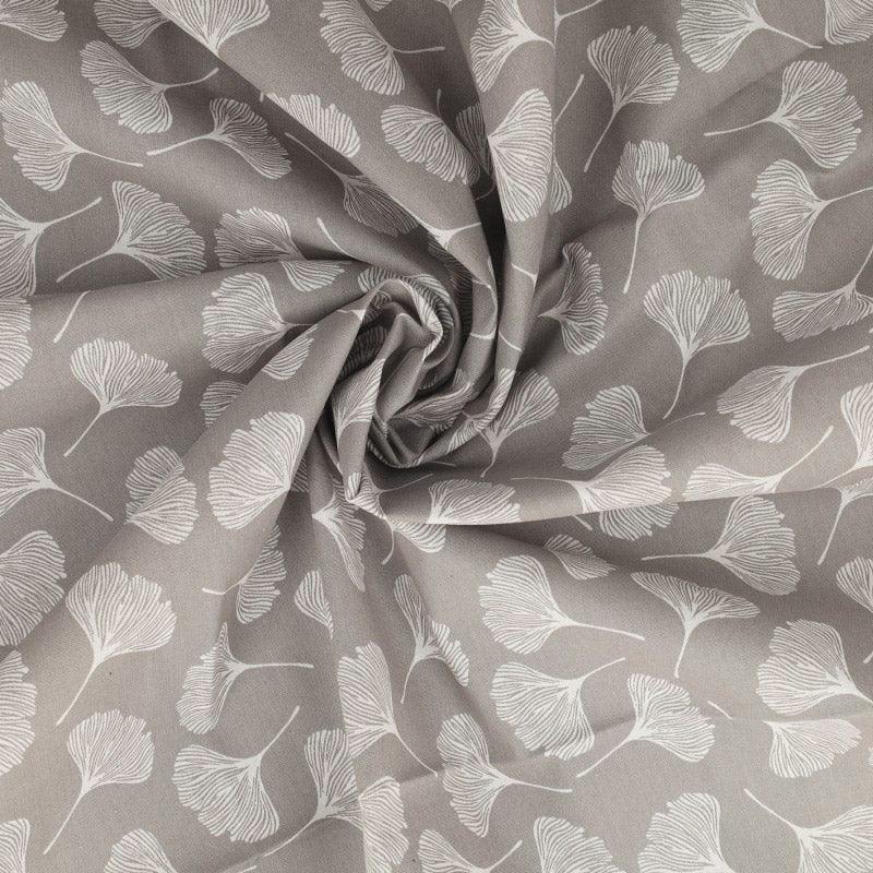 Fantasy cotton poplin fabric - Ginko gray