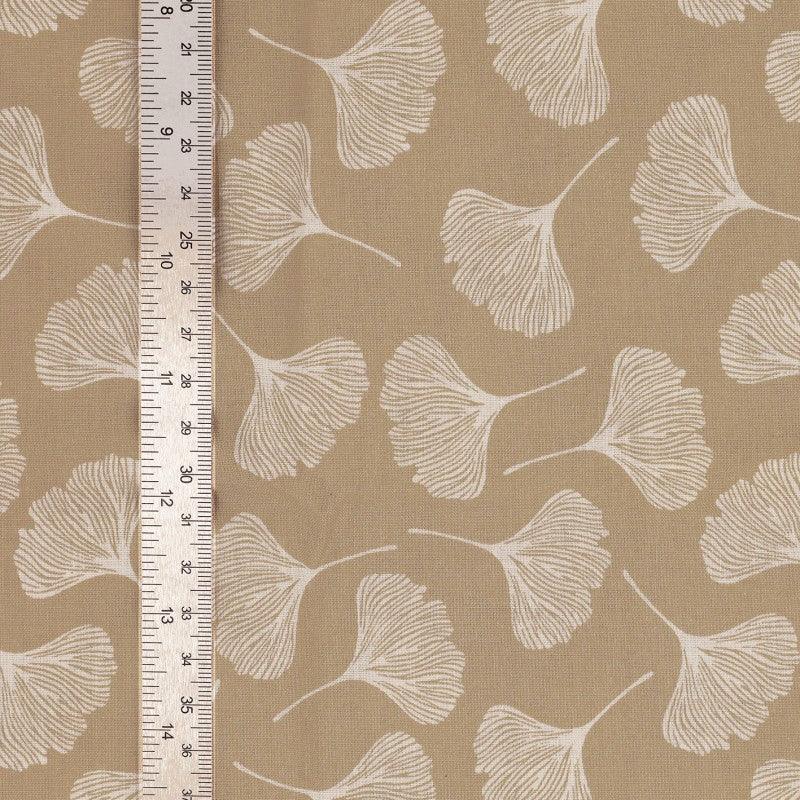 Fantasy Cotton Poplin Stoff - Ginko Galet