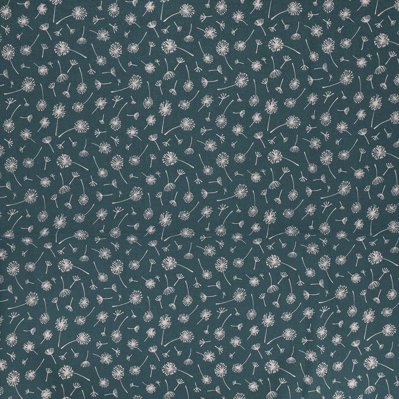 Fantasy cotton poplin fabric - blue umbel