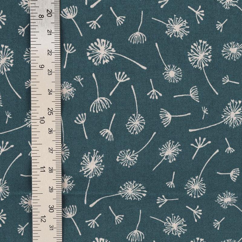 Fantasy cotton poplin fabric - blue umbel