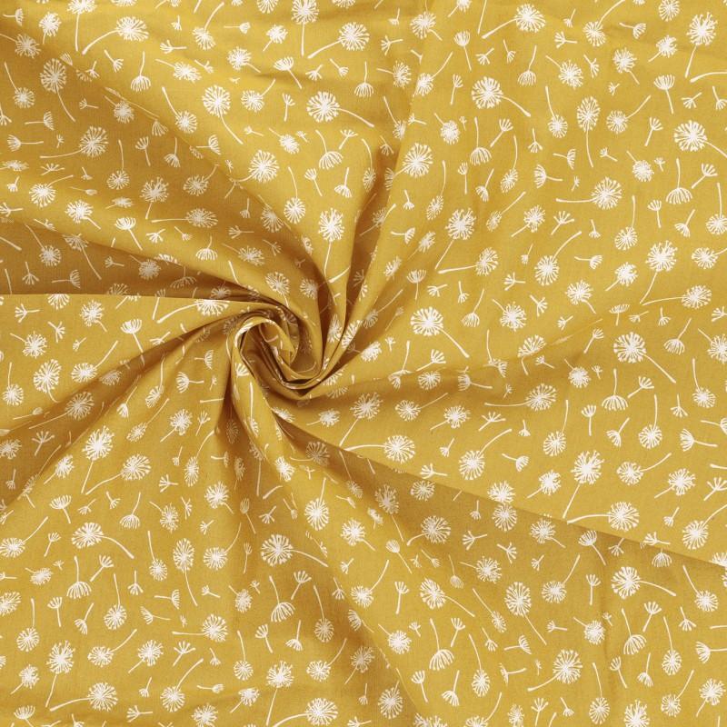 Fantasy cotton poplin fabric - Ombelle curry