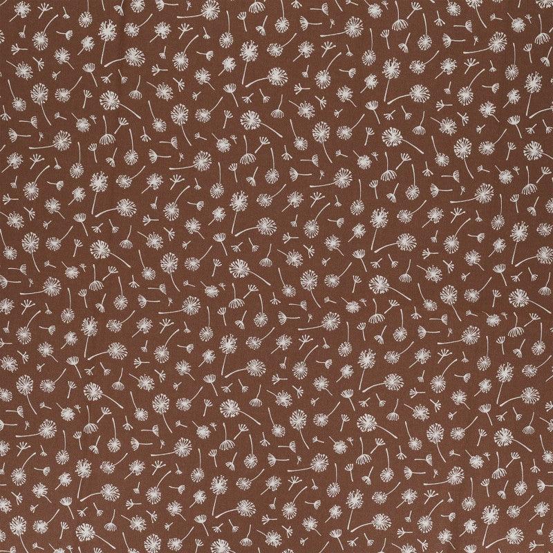 Fancy cotton poplin fabric - Brown umbel